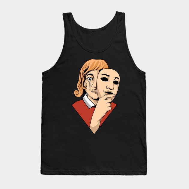 Sadness and Smile Tank Top by Malik's